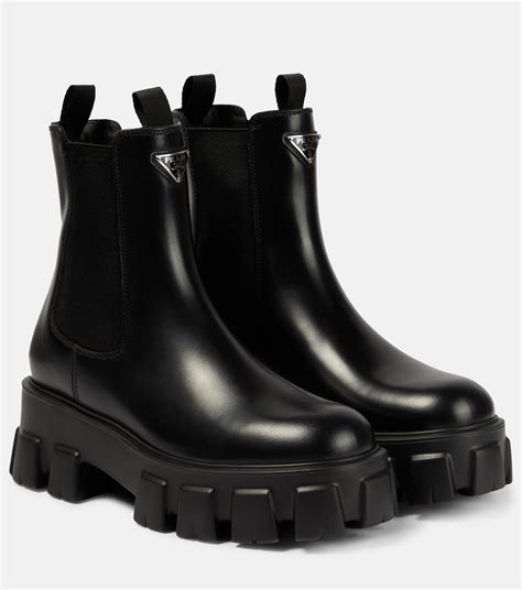 Prada chelsea monolith boots